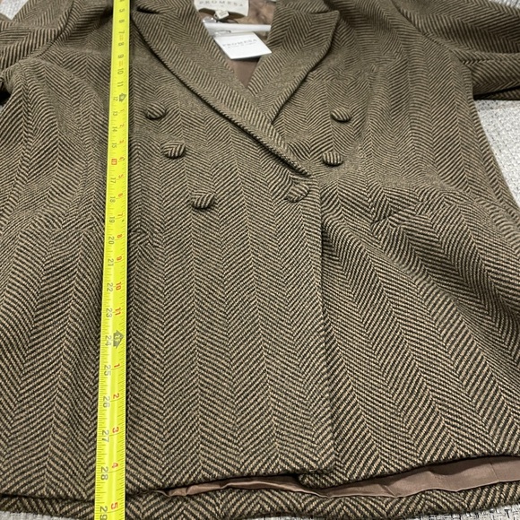 Brown Herringbone blazer in a tweed vintage inspired style dark academia jacket - Picture 13 of 15